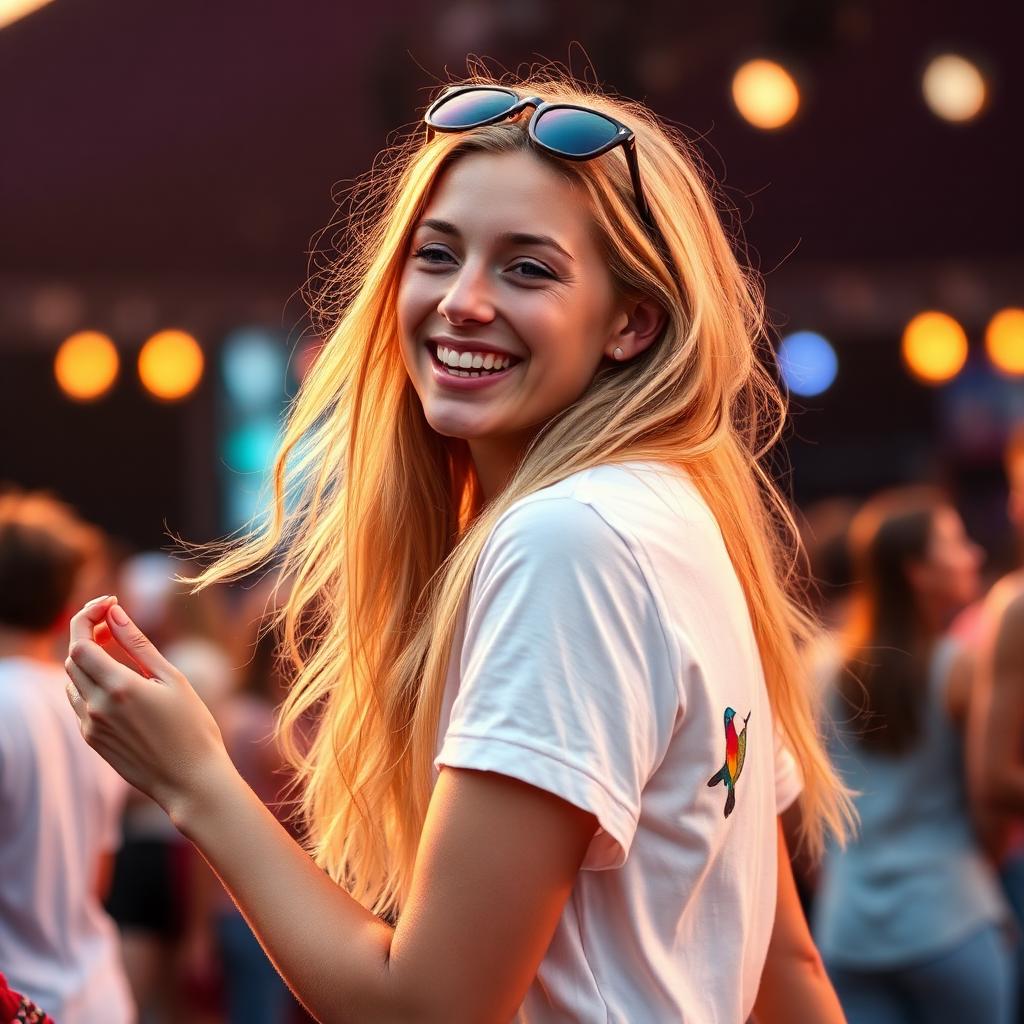 Colibri Print T-shirt – op een festival