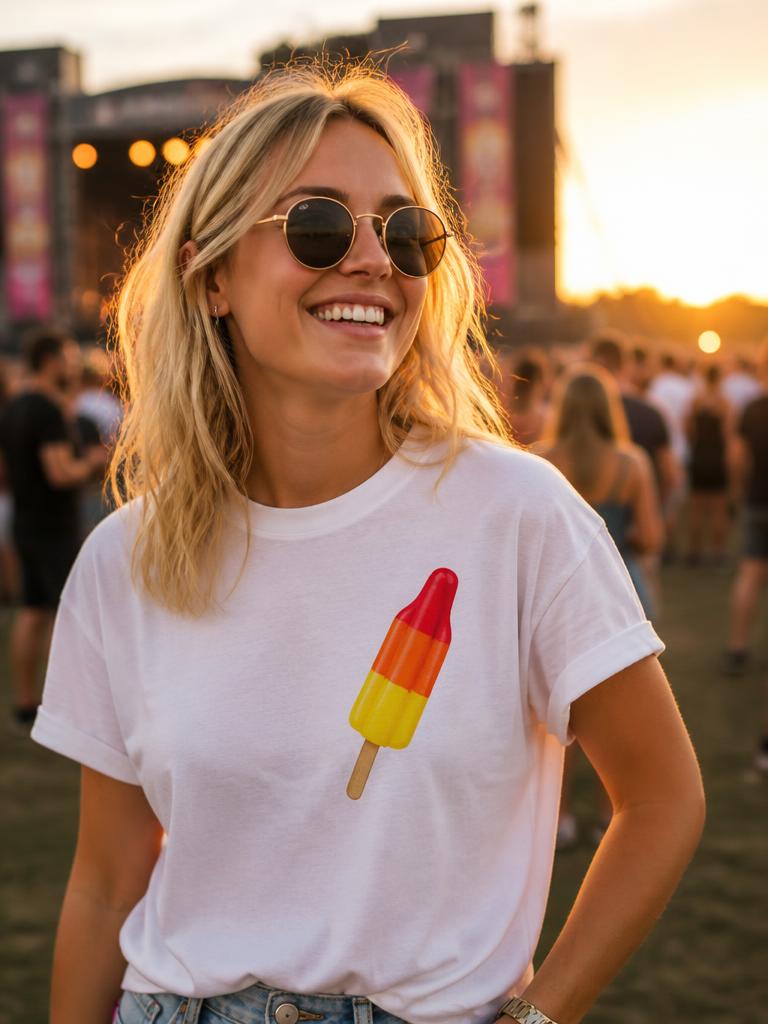 Rocket Print T-shirt – op een festival