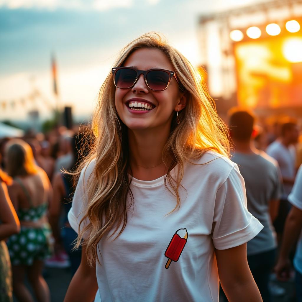 Rocket Print T-shirt – op een festival