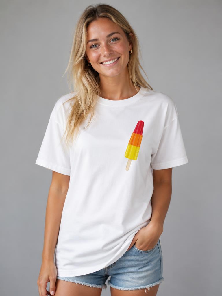 Rocket Print T-shirt – model draagt het shirt