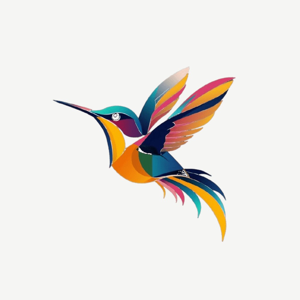 Colibri Print T-shirt – print detail